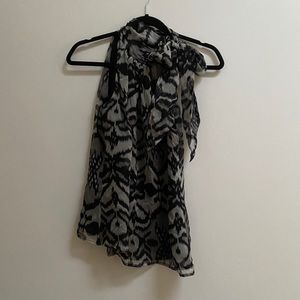 Zara Animal Printed Chiffon Halter Top S